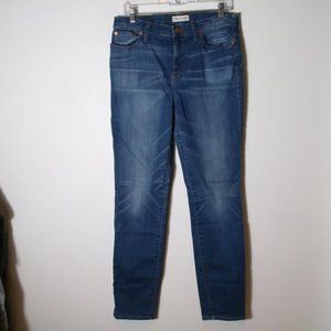 Madewell Womens High Rise Alley Straight Leg Jeans Size 31 Medium Wash Stretch
